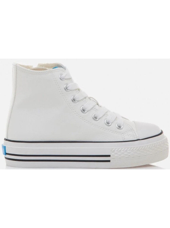 Mustang kids, 81194, deportivo blucher bota blanca