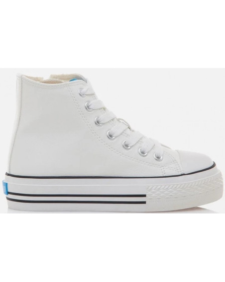 Mustang kids, 81194, deportivo blucher bota blanca