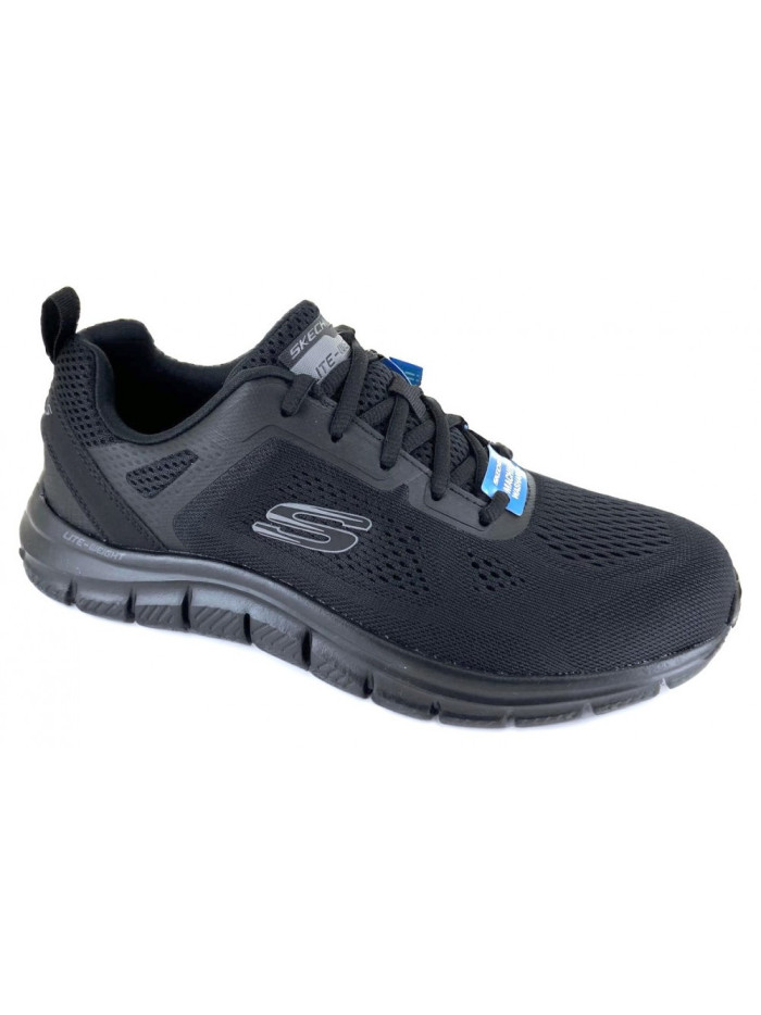 Skechers, track broader, deportivo blucher negro