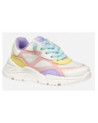 Geox, loftus junior, deportiva elasticos blanco / multicolor