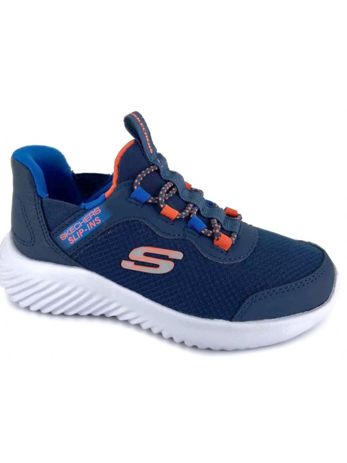Skechers, slip-ins bounder, deportivo elasticos azul