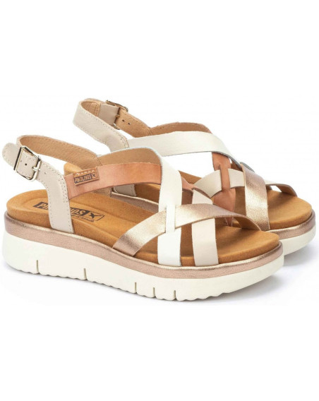 Pikolinos, palma, sandalia marfil