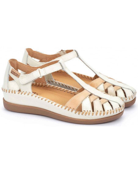 Pikolinos, cadaques, sandalia cerrada nata