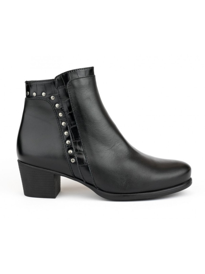 Desiree, botin pala lisa coco negro de mujer