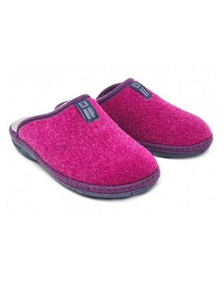 Nordikas, 1718, chinela de paño fuxia de mujer